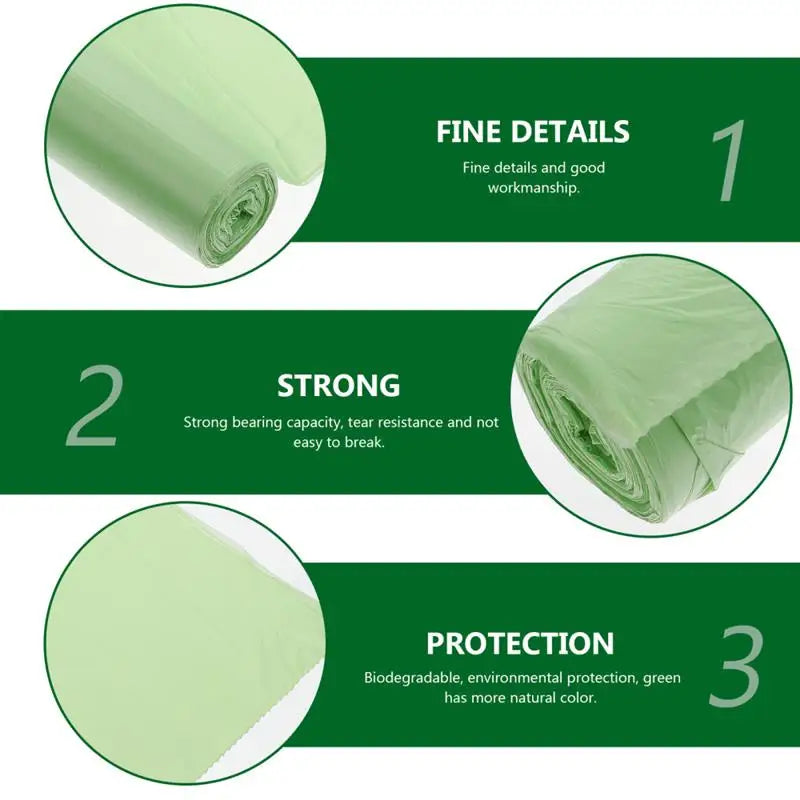 100 Biodegradable Small Trash Bags – 60×50cm – Eco-Friendly, Leakproof Kitchen & Office Can Liners
